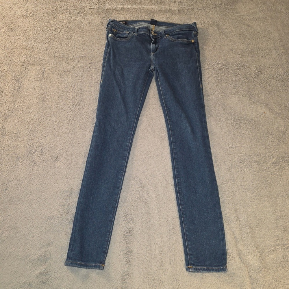 True Religion Casey Low Rise Super Skinny Jeans Blue 27 3883-A39